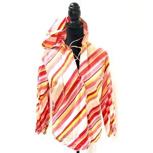 White Stag Vintage 1960s Multicolor Striped Hooded Women's Jacket
